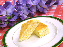 レモンチーズタルトと藤の花