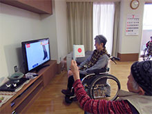 オリンピックを観戦するご利用者