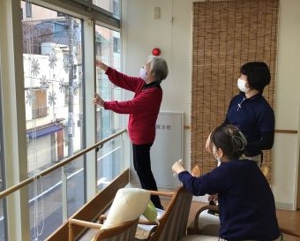 室内でのお花見