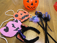 子どもたちのハロウィン制作物(かぼちゃ)